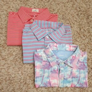 Lot of 3 johnnie-O Polo Mens S Short Sleeve Casual Shirts‎